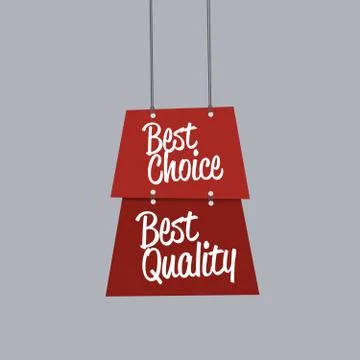 Best choice label flat design Stock Illustration