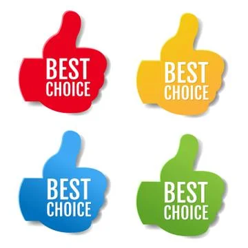 Best Choice Labels Big Set Isolated White Background Stock Illustration