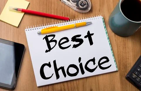 Best Choice - Note Pad With Text Foto stock
