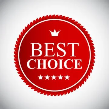 Best Choice Red  Label Vector Illustration Illustrazione stock