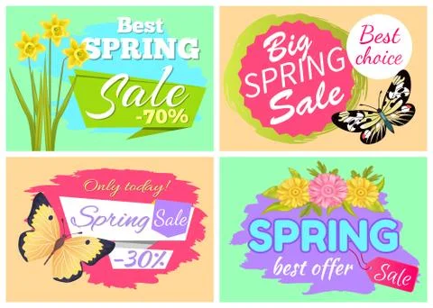 Best Choice Spring Sle Only Today Special Offer Stock Illustration