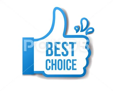 Best Choice Sticker Isolated White Background Stock Illustration