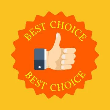 Best choice symbol concept. Flat design. Isolated on color background Stock Illustration