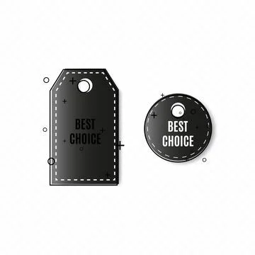 Best choice tags, vector black labels isolated on transparent background. Best Stock Illustration