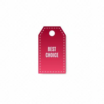 Best choice tags, vector red labels isolated on transparent background. Best Stock Illustration