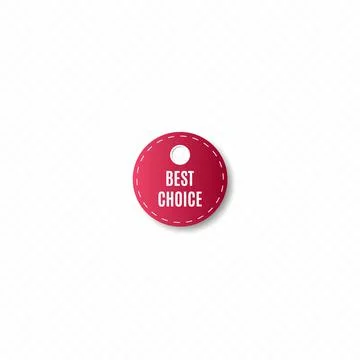 Best choice tags, vector red labels isolated on transparent background. Best Stock Illustration