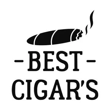 Best cigar logo, simple style Stock-Illustration