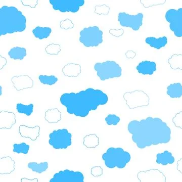 Best clouds seamless pattern Stock Illustration