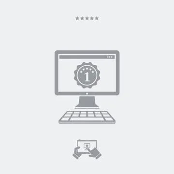 Best computer flat icon 스톡 일러스트