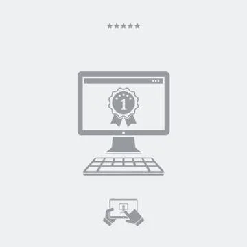 Best computer flat icon Illustrazione stock