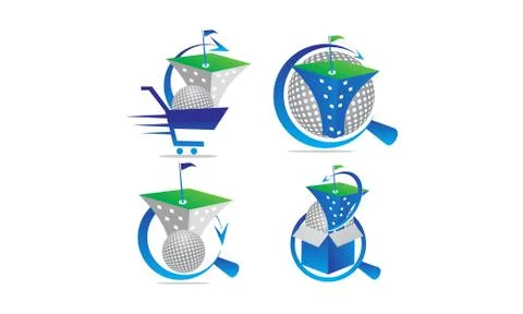 Best Course Golf Template Set Stock-Illustration