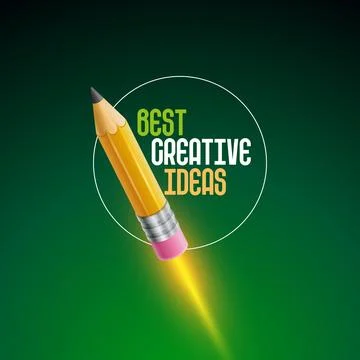 Best Creative Ideas typographic vector design Stock Illustration