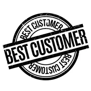 Best Customer rubber stamp Ilustración de archivo
