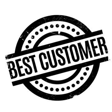 Best Customer rubber stamp Ilustración de archivo