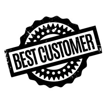 Best Customer rubber stamp Ilustración de archivo