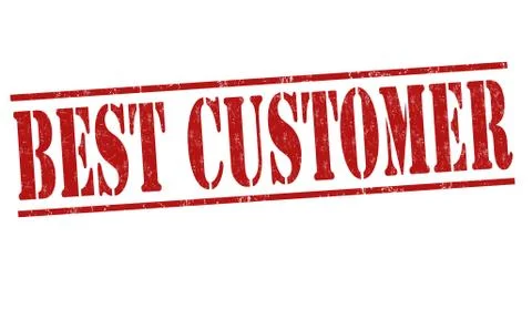 Best customer stamp Stock Illustration