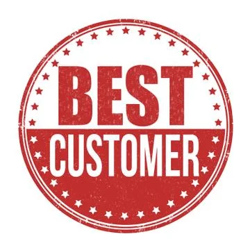 Best customer stamp Stock Illustration