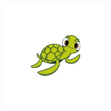 Best cute turtle logo design Stock Illustration