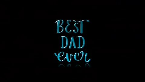 Best dad ever hand lettered blue calligraphy text design for fathers day gr.. Stock Footage 343575707