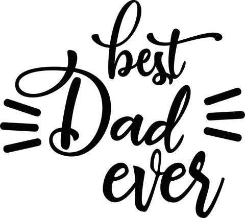 Best dad ever on white background. Vector. Stock Illustration