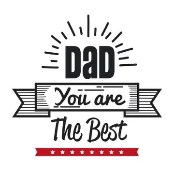 Best dad icon Illustrazione stock