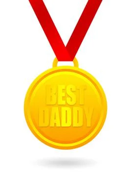 Best daddy medal Stock Illustration