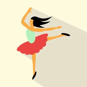 Best dance flat icon Stock Illustration