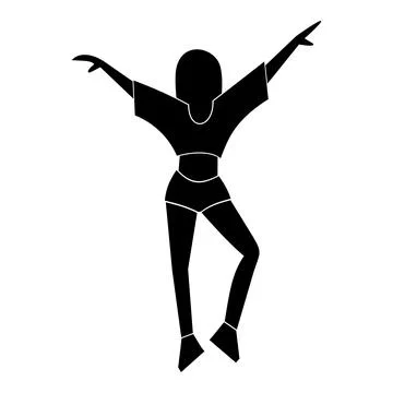 Best dance simple icon Stock Illustration