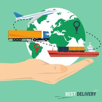 Best delivery concept イラスト素材
