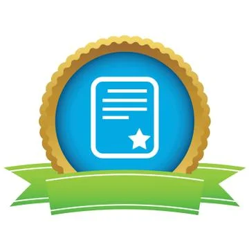 Best document certificate icon Stock Illustration