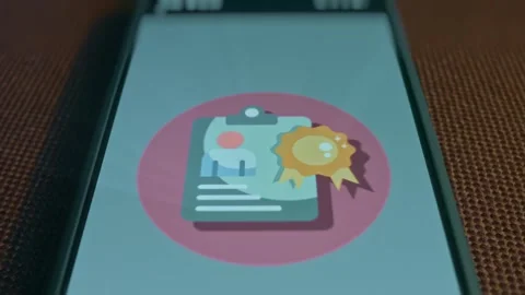 Best employee, Qualification sign, presentation Stock Footage 309685291