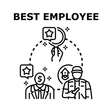 Best employee selection process recognition finding Stock Illustration