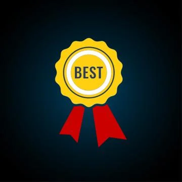 Best first prize won icon. Design vector element Stock Illustration
