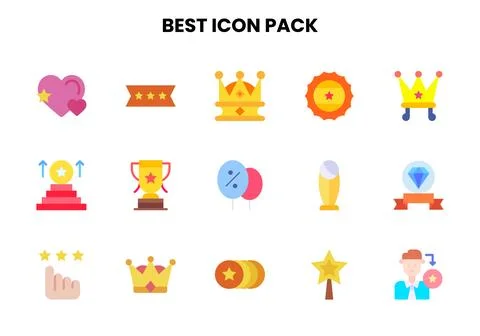Best Flat Design Icons Pack Stock Illustration