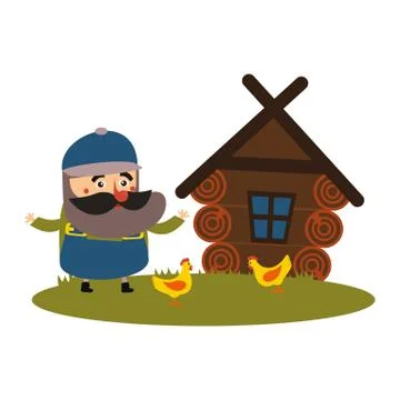 Best flat farmer Stock Illustration