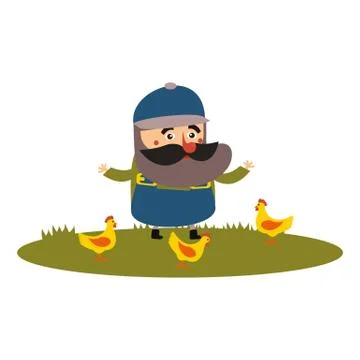 Best flat farmer Stock Illustration