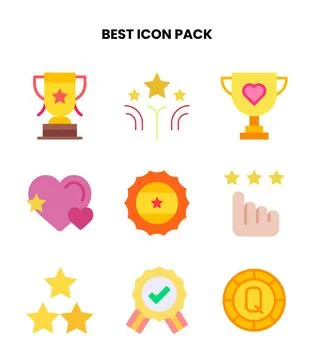 Best Flat Graphics Icons Pack Stock Illustration