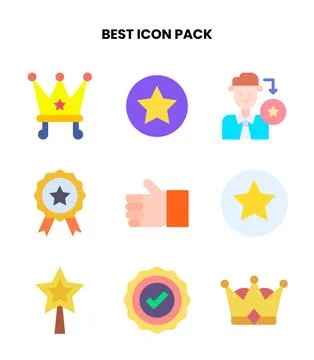 Best Flat UI Icons Pack Stock Illustration
