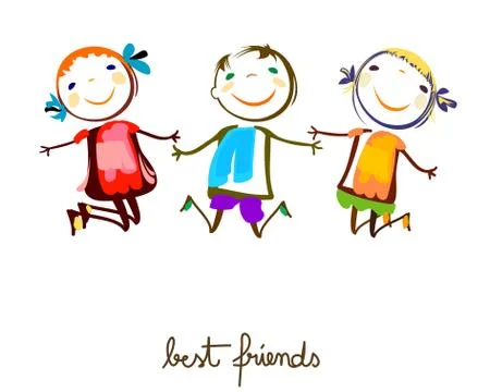 Best friends Stock Illustration