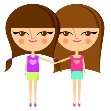 Best friends Stock Illustration