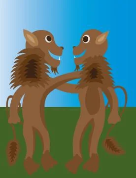 Best friends Stock Illustration