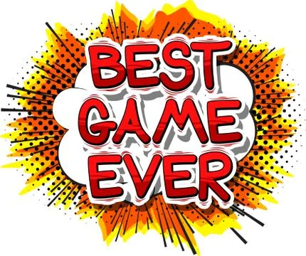 Best Game Ever - Comic book style word on abstract background. Stock Illustration