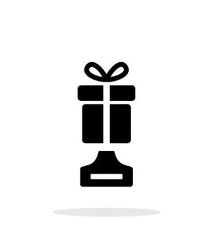 Best gift simple icon on white background 스톡 일러스트