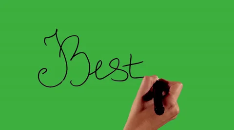Best - Hand writing on green screen Stock Footage 33783286
