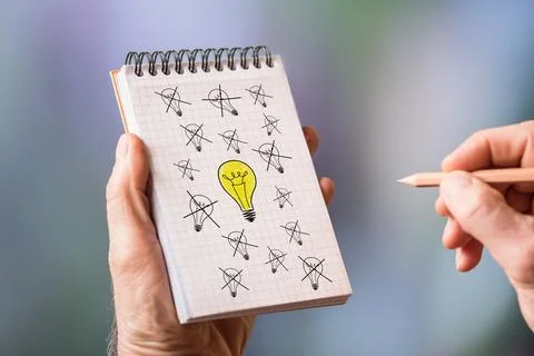 Best idea concept on a notepad Stock Photos