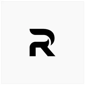 Best initial letter R logo design graphic download Stock Illustration