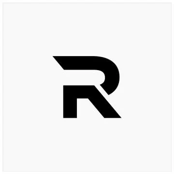 Best initial letter R logo design graphic download Stock Illustration