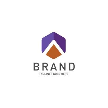 Best letter A logo octagonal concept Stock Illustration