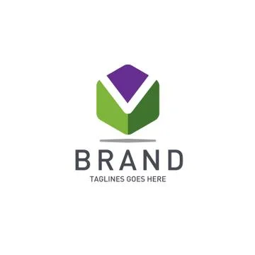 Best letter M logo octagonal concept Illustrazione stock