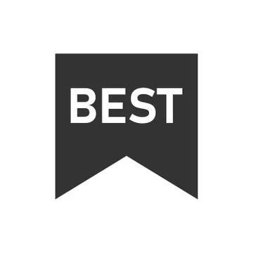 Best lettering text icon flat Stock Illustration